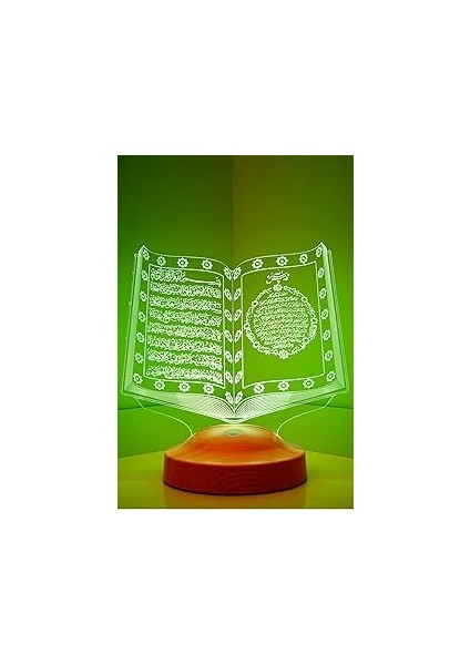 Sevgilambası Kuran-I Kerim 3D LED Lamba