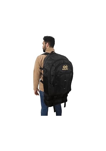 Baggor 90 Litre Körüklü + Ayakkabılık Su Geçirmez Çok Gözlü Laptop Bölmeli Destek Kemerli Erkek Bay