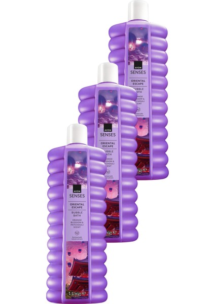 Senses Oriental Escape Portakal Çiçeği ve Paçuli Kokulu Banyo Köpüğü 1 lt 3’lü Set