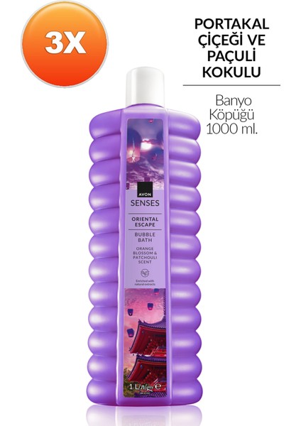 Senses Oriental Escape Portakal Çiçeği ve Paçuli Kokulu Banyo Köpüğü 1 lt 3’lü Set fiyatları