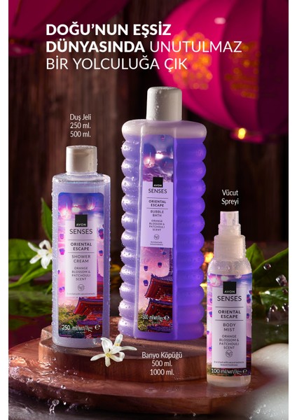 Senses Oriental Escape Portakal Çiçeği ve Paçuli Kokulu Banyo Köpüğü 1 lt 3’lü Set fırsatları