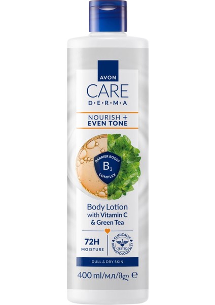 Care Derma Nemlendirici + C Vitamini ve Yeşil Çay İçeren Vücut Losyonu 400 ml
