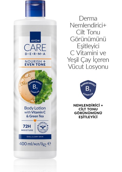 Care Derma Nemlendirici + C Vitamini ve Yeşil Çay İçeren Vücut Losyonu 400 ml fiyatları