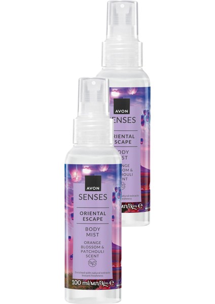 Senses Oriental Escape Portakal Çiçeği ve Paçuli Kokulu Vücut Spreyi 100 ml Ikili Set