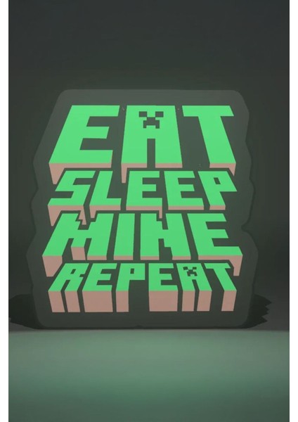Çocuklar Için Renkli Minecraft Tasarımlı Gece Lambası