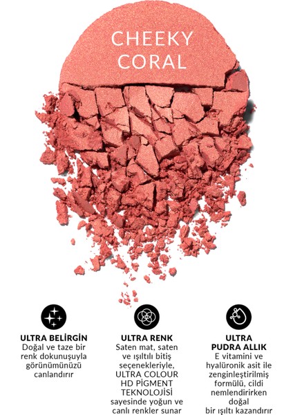 Ultra Colour Pudra Allık Cheeky Coral