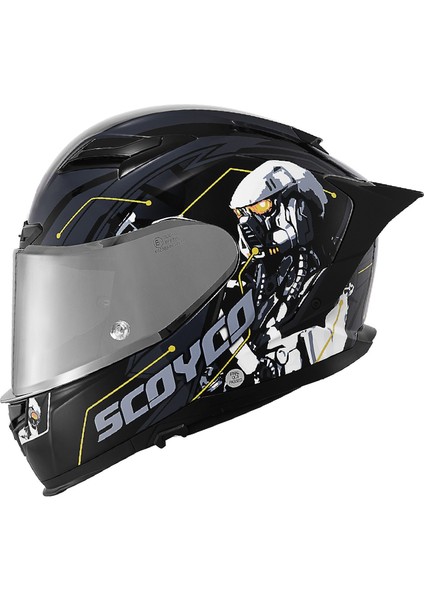 Motosiklet Kask Full Face Ce Yüksek Güvenlikli Motor Kaskı Cyber Edition