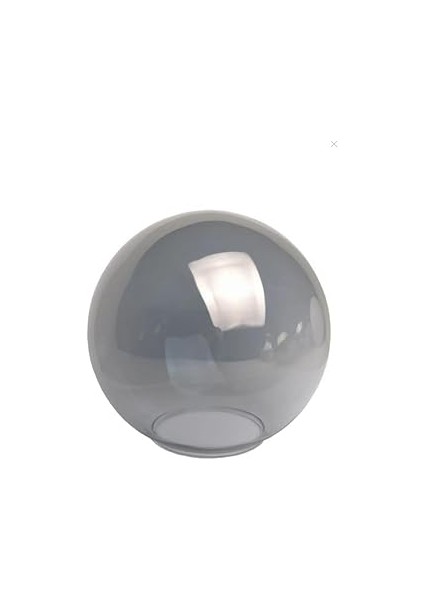 Füme Gri Rengi Parlak Avize Abajur Glob Camı Çap : 15 Cm.
