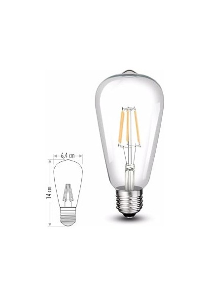 Cata 8 Watt Filamanet LED Ampul CT-4353 3200K (Gün Işığı)