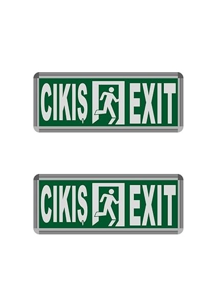 Helios Opto 3W Çıkış-Exit LED Armatür 2 Adet (Exit) Hs 4602