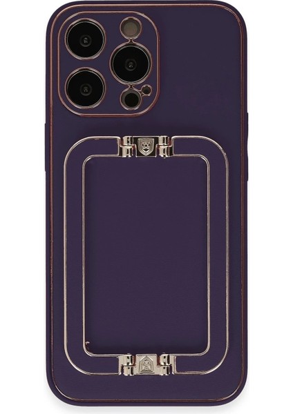Newface iPhone 14 Pro Max Kılıf Coco Elit Kapak - Derin Mor