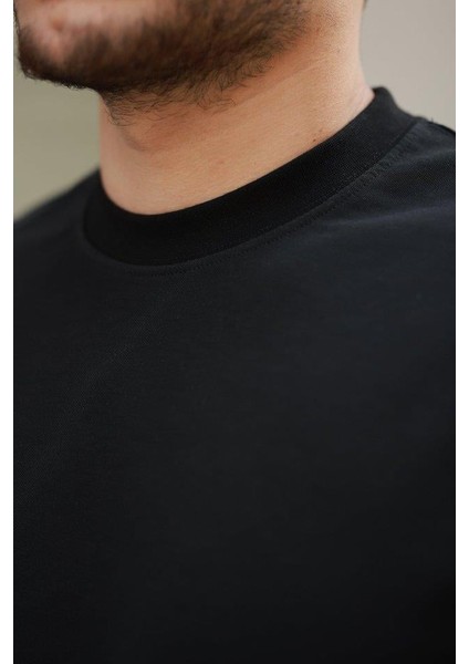 Erkek Basic Oversize Double Face Kumaş Kısa Kollu Tshirt modelleri