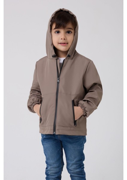 Spor Erkek Çocuk Mürdüm Astarlı Su ve Rüzgar Geçirmez Kapüşonlu Çift Fermuarlı Yağmurluk fiyatları