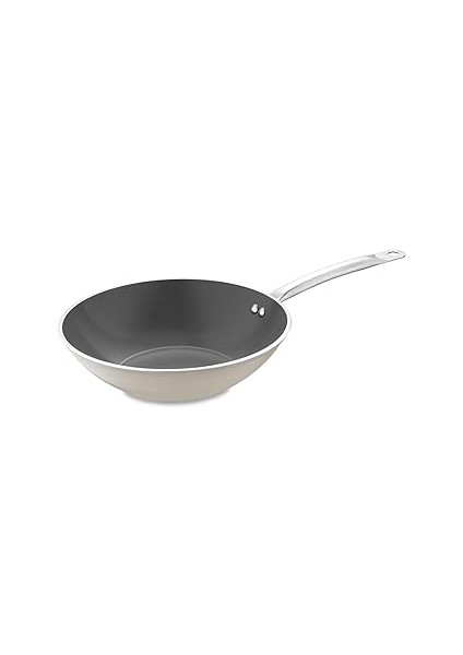 Swiss Crystal Bej Wok Tava 28 cm