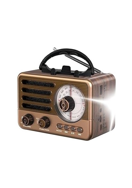 Raiseng R-137bt Müzik Seti Led Işıklı Fm Radyo Usb Micro Sd Mp3 Player Aux Bluetooth Hoparlör 16 Cm