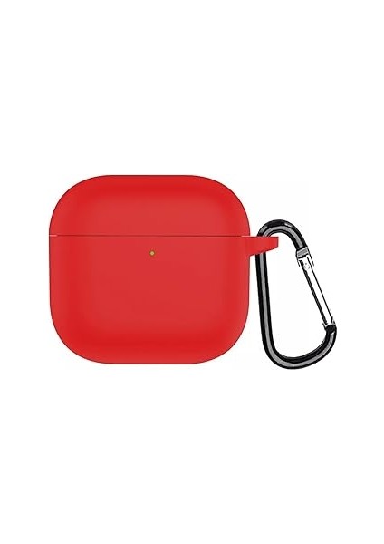 Microsonic 4 Kılıf Askılı Mat Silikon Kırmızı [airpods 4 ile Uyumlu Kılıf - Kırmızı]