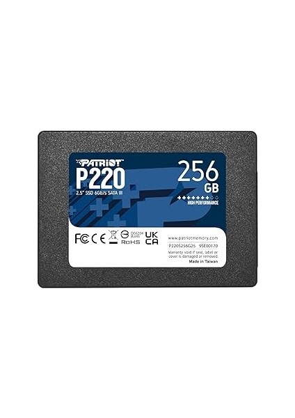 Patriot Memory P220 Dahili Solid State Drive 256GB SSD Sata 3 2,5 Inç