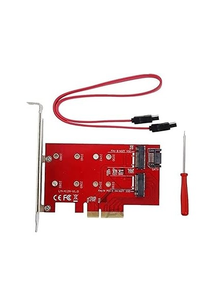 Alfais 4481 Ngff M.2 B+M Key SSD To Pci-E Express Kart 4x Çevirici Dönüştürücü