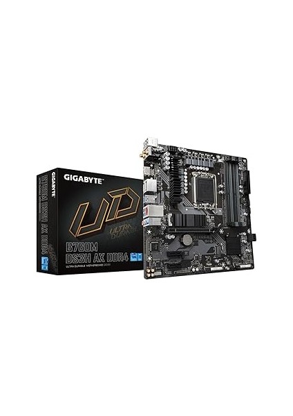 B760M DS3H Ax Ddr4 Wifi6 Intel LGA1700 Matx Ultra Durable Anakart