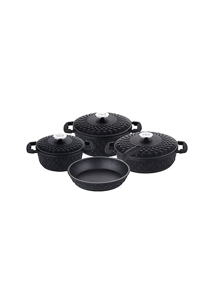 Carabella Döküm 7 Prç Tencere Seti, Siyah
