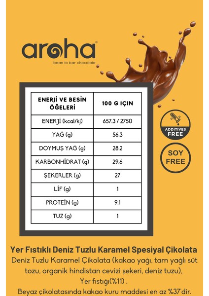 Yer Fıstıklı Deniz Tuzlu Karamel Spesiyal Çikolata - 500 gr