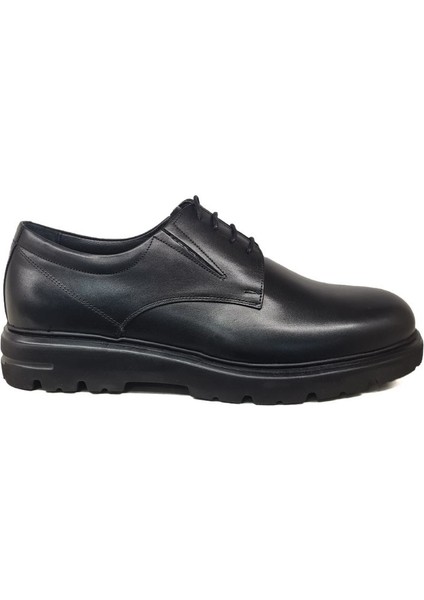 Bağcıklı Erkek Hakiki Deri Sade Model Kalın Eva Taban Kundura BC-211-EVA