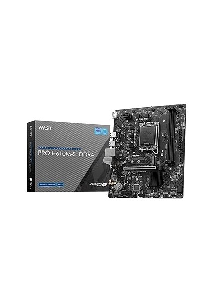 MB Pro H610M-S Ddr4 Soket 1700 Ddr4 3200(OC) HDMI M.2 Usb3.2 1x 1g Lan Matx