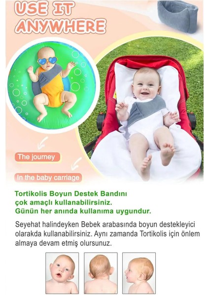 Tortikolis Yastığı ( Boyun Eğriliği Önlem Yastığı ) Bebek Boyun Destek Yastığı,