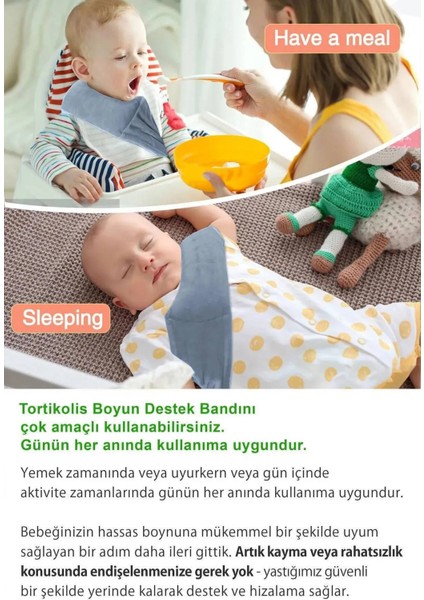 Tortikolis Yastığı ( Boyun Eğriliği Önlem Yastığı ) Bebek Boyun Destek Yastığı,