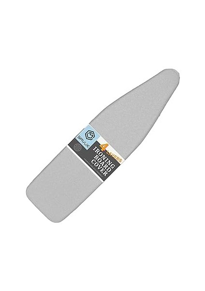 Savuk Ütü Masası Örtüsü ve Pedi Standart Boyut Silikon Kaplamalı 4 Katlı 38 x 137 cm Ekstra Ağır Hi