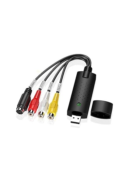 Video Grabber Video Kayıt Kartı Capture Card Vhs Dijitalleştirme, USB Video Kaydedici Vhs Audio Vid