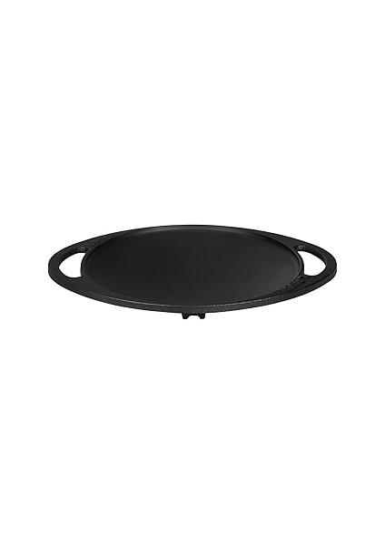 Döküm Saç Kavurma Tavası, Metal Kulplu, 20CM, Siyah