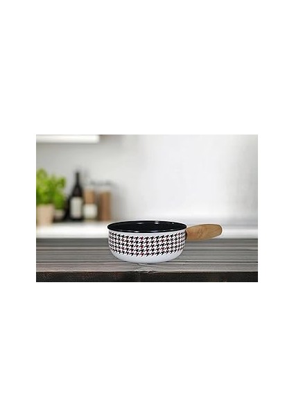 Pr Home Forte Black Emaye Ahşap Kulplu Mini Tava