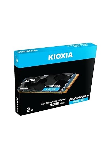 Kioxia Exceria Plus G3 2tb Nvme SSD – M.2 2280, Pcie Gen4, 5000MB/S Okuma, 3900MB/S Yazma