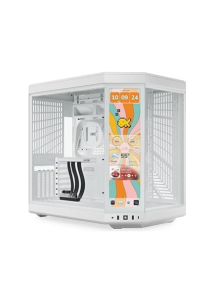 E-Atx Hyte Y70 Touch Infinite Beyaz Kule Muhafazası, Temperli Cam Paneller