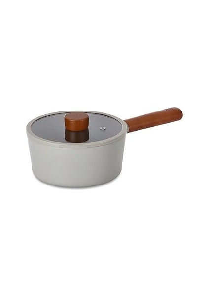 Fi̇ka Cam Kapakli Alümi̇nyum Döküm Sos Tenceresi̇ 18CM Gri̇