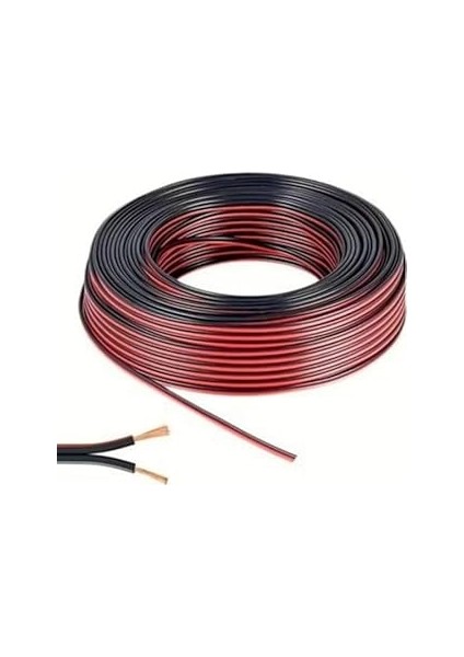 Usin 30 Metre Siyah 2 * 0,75 Hoparlör Ses Sitemi Kablosu - Hoporlör Elektrik Tesisat Kordon Kablosu