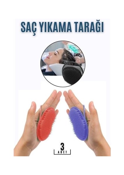 The Best Saç Yıkama Tarağı Avuçiçi 3’lü Set fiyatları