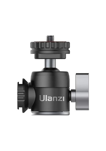 U-60 Vlog Top Kafa Ball Head Tripod Kafa, Siyah