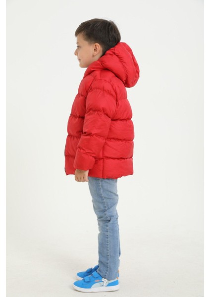 Erkek Çocuk Polarlı Kapüşonlu Su Geçirmez Rüzgara Dayanıklı Cepli Şişme Kışlık Mont indirimleri