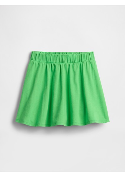 Kız Çocuk Açık Yeşil Pileli Şort Etek