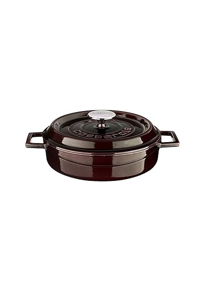 Metal Premium Serisi - Döküm Çok Amaçlı Tencere, Yuvarlak, 24 Cm, Majolik Mor