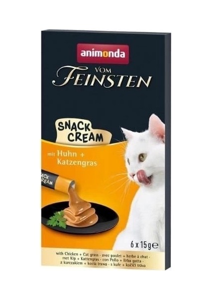 Animonda Snack Carny Tavuklu ve Kedi Otlu Sıvı Kedi Ödül Maması 15 gr 6 Adet