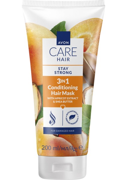 Care Kayısı Özü ve Shea Yağı Içeren 3’ü 1 Arada Saç Maskesi 200 ml