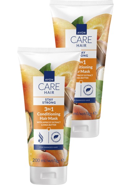 Care Kayısı Özü ve Shea Yağı Içeren 3’ü 1 Arada Saç Maskesi 200 ml Ikili Paket