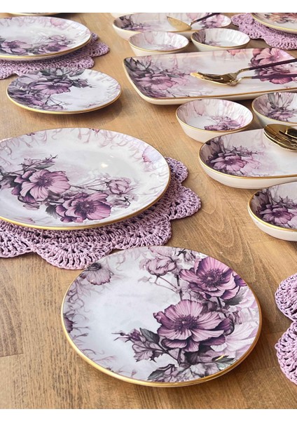 Kahvaltı Takımı Purple Rose 32 Parça 6 Kişilik indirimleri