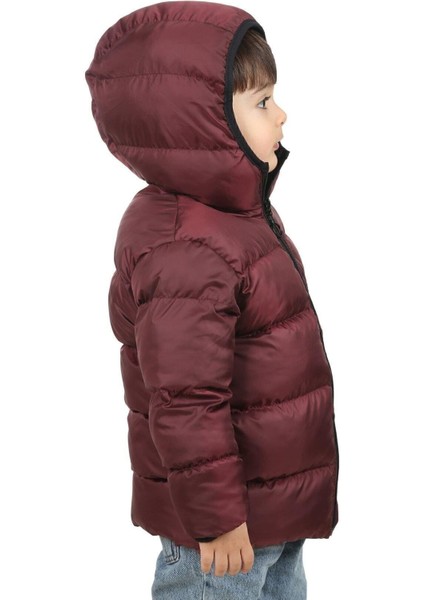 Spor Erkek Çocuk Polarlı Kapüşonlu Su Geçirmez Rüzgara Dayanıklı Şişme Mont fırsatları