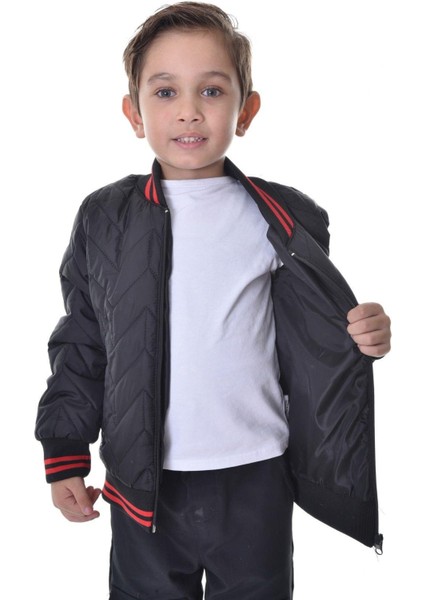 Erkek Çocuk Kolej Yaka Astarlı Su ve Rüzgar Geçirmez Fermuarlı Cep Mont Ceket modelleri