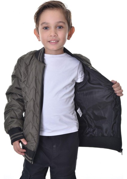 Erkek Çocuk Kolej Yaka Astarlı Su ve Rüzgar Geçirmez Fermuarlı Cep Mont Ceket modelleri