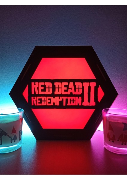 Kırmızı Renkli Masaüstü Dekoratif Lamba, Şık ve Modern Tasarım ile Ofisinize Şıklık Katın